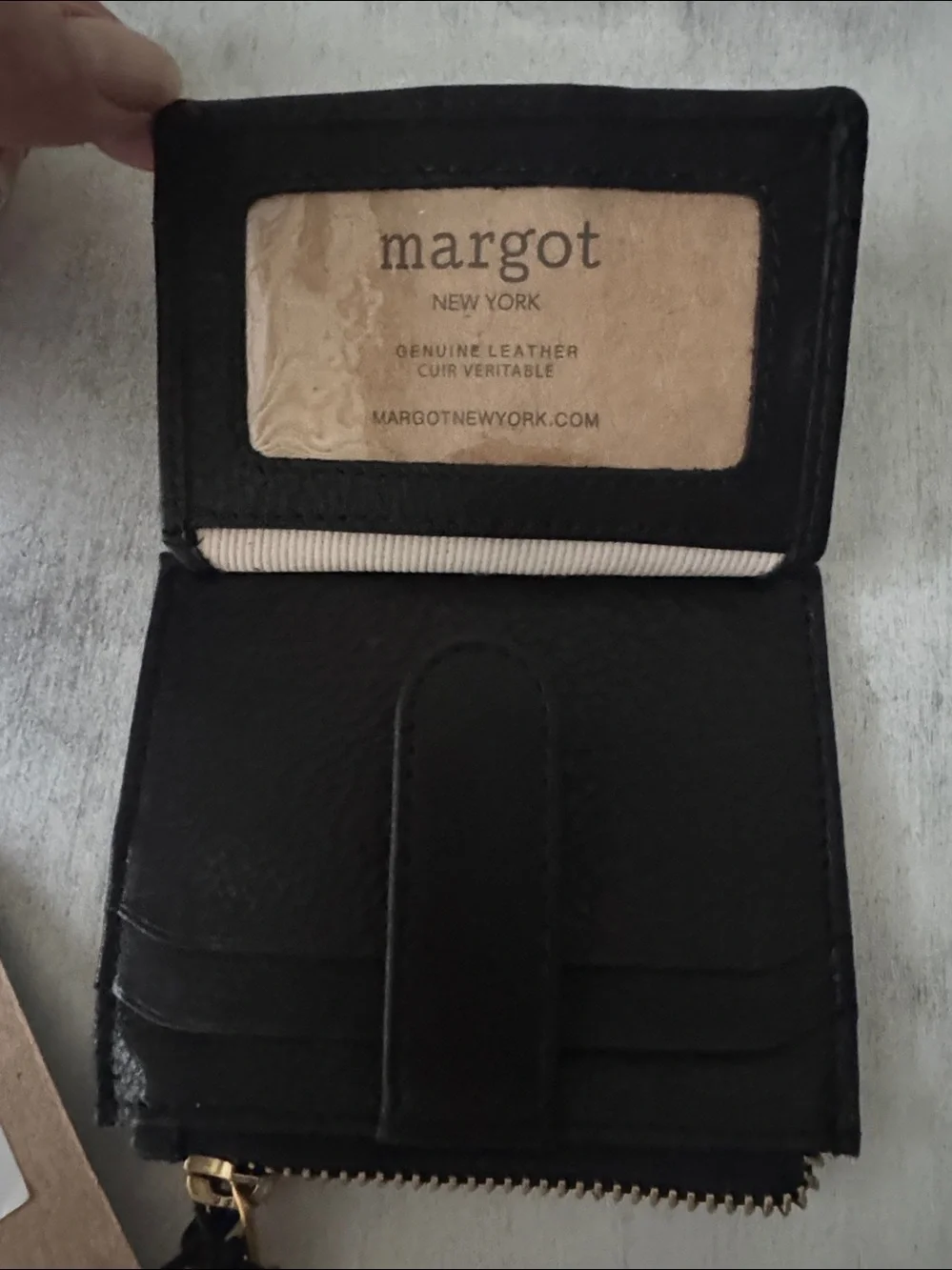 Margot Wallet Betty Zip Leather Card Holder Black 4